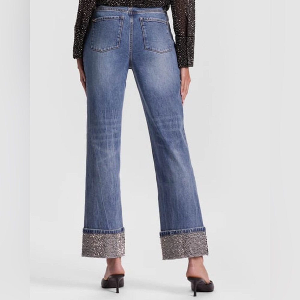 Alice + Olivia CHIC EMBELLISHED ANKLE JEAN